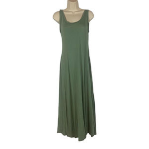 EUC United By Blue Womens A Line Maxi Dress Light Green Scoop Neck Sleeveless M
